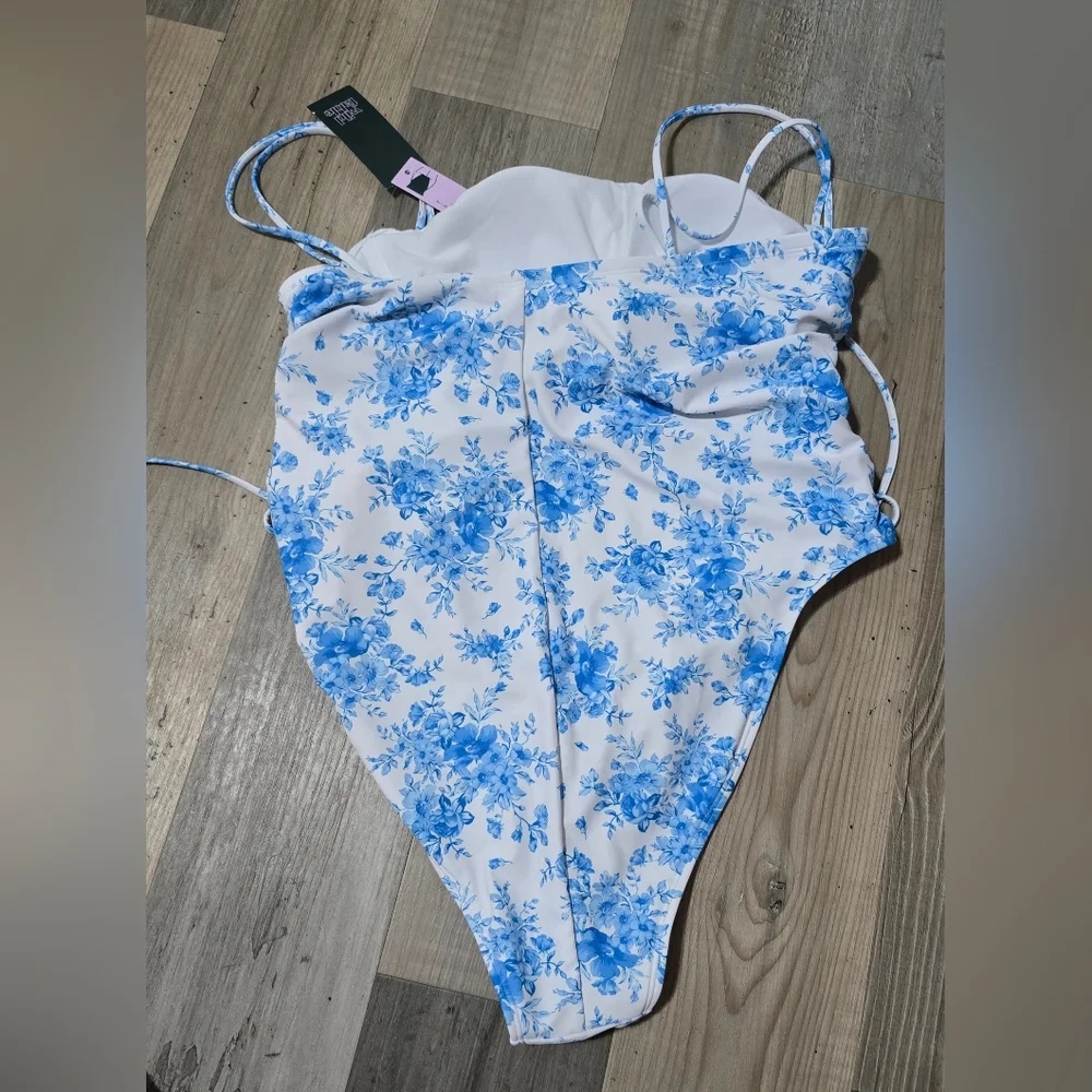 Women's Extra High Leg Cheeky Adjustable Tunneled Side One Piece Swimsuit